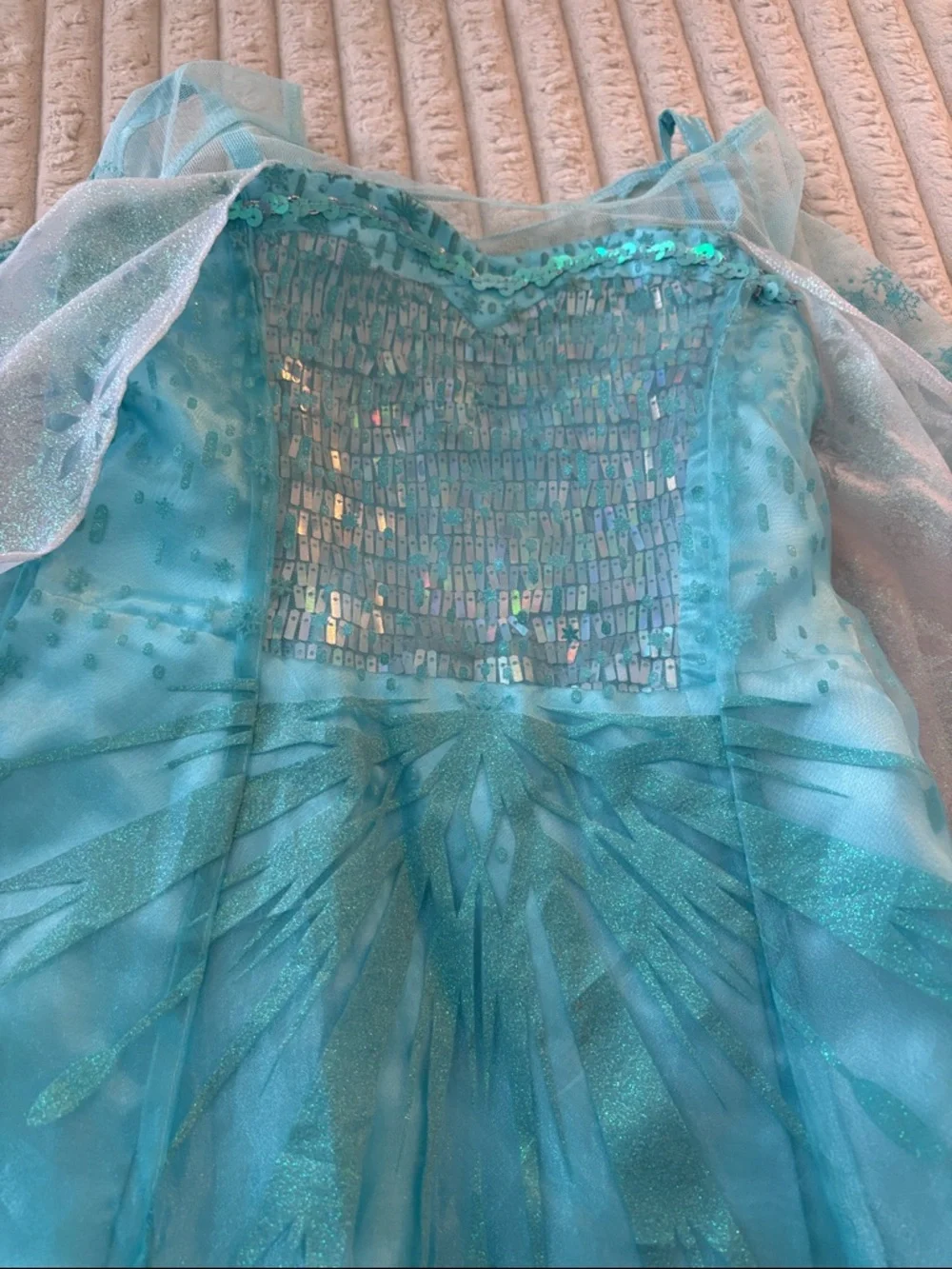 Disney Elsa Ice Blue Sequin & Cape Princess Costume - Picture 2 of 5